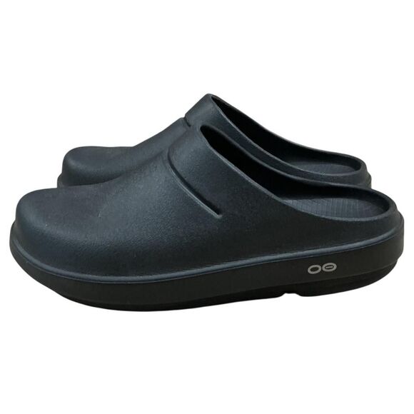 Oofos OOcloog Womens 8 Mens 6 Slip On Recovery Clogs Black Sport Slide - Picture 7 of 9